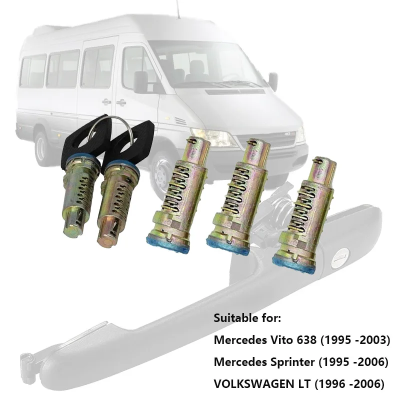 Barili Serratura Auto Con 5 Cilindri Serratura 2 Chiavi Per Mercedes Benz Vito W638 Mercedes Sprinter Volkswagen Lt 6707600205