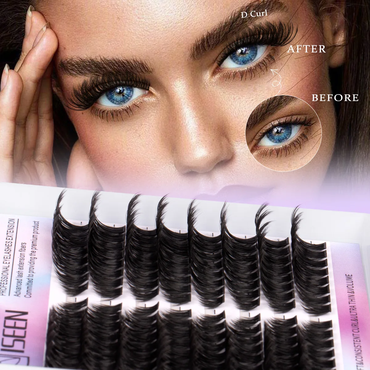 Faux Mink Individual Lash Kit with Bond and Seal for DIY Eyelashes