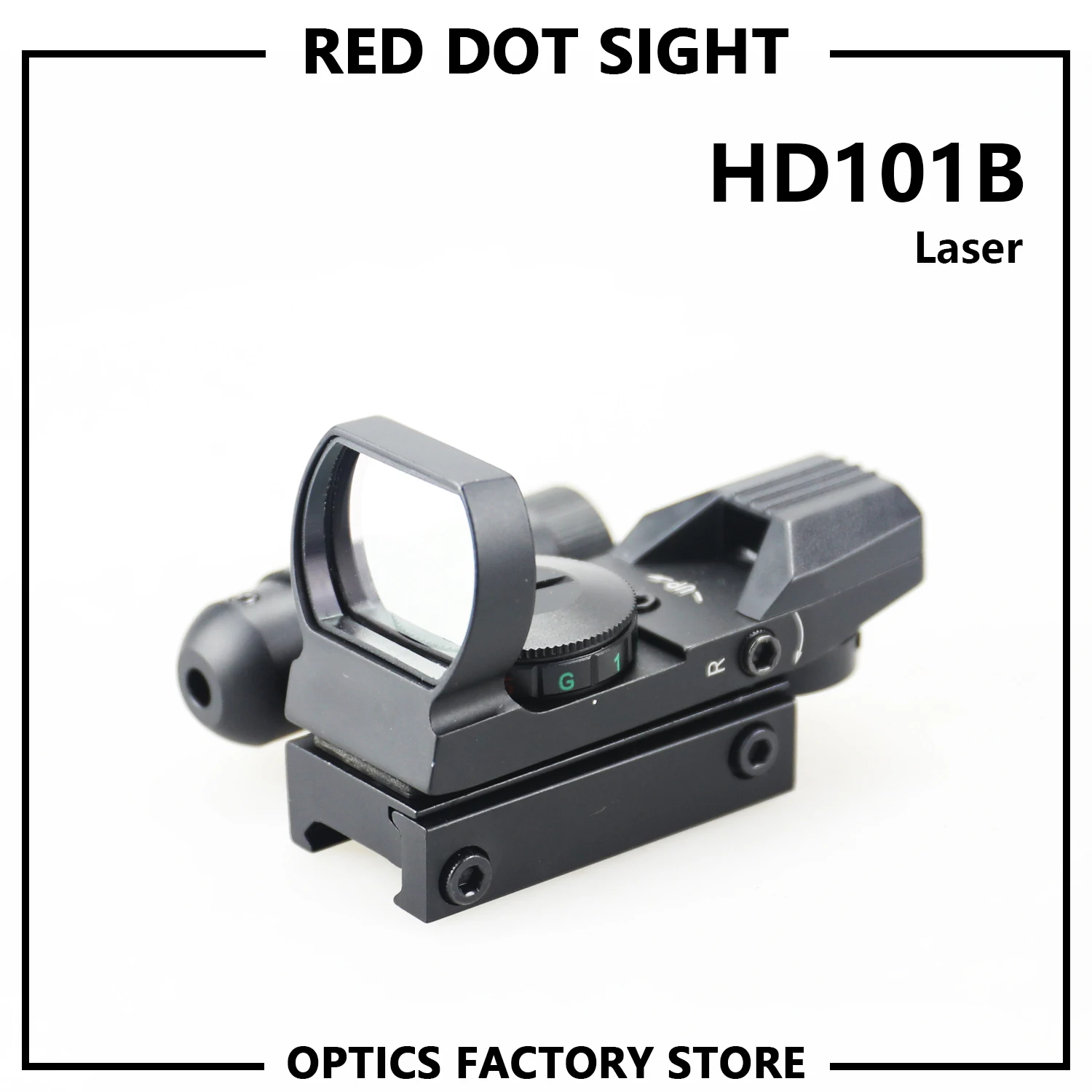 

Tacticle Optical Sight HD101B Holographic Red Green Dot Sight Scope with Red Laser for Hunting