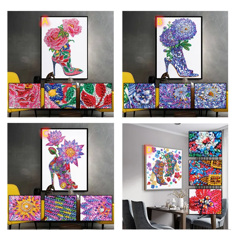

Flowers & High Heels 5D DIY Diamond Painting Needlework Mosaic Cross Stitch Beautiful Legs Decoration Gift Diamond Embroidery