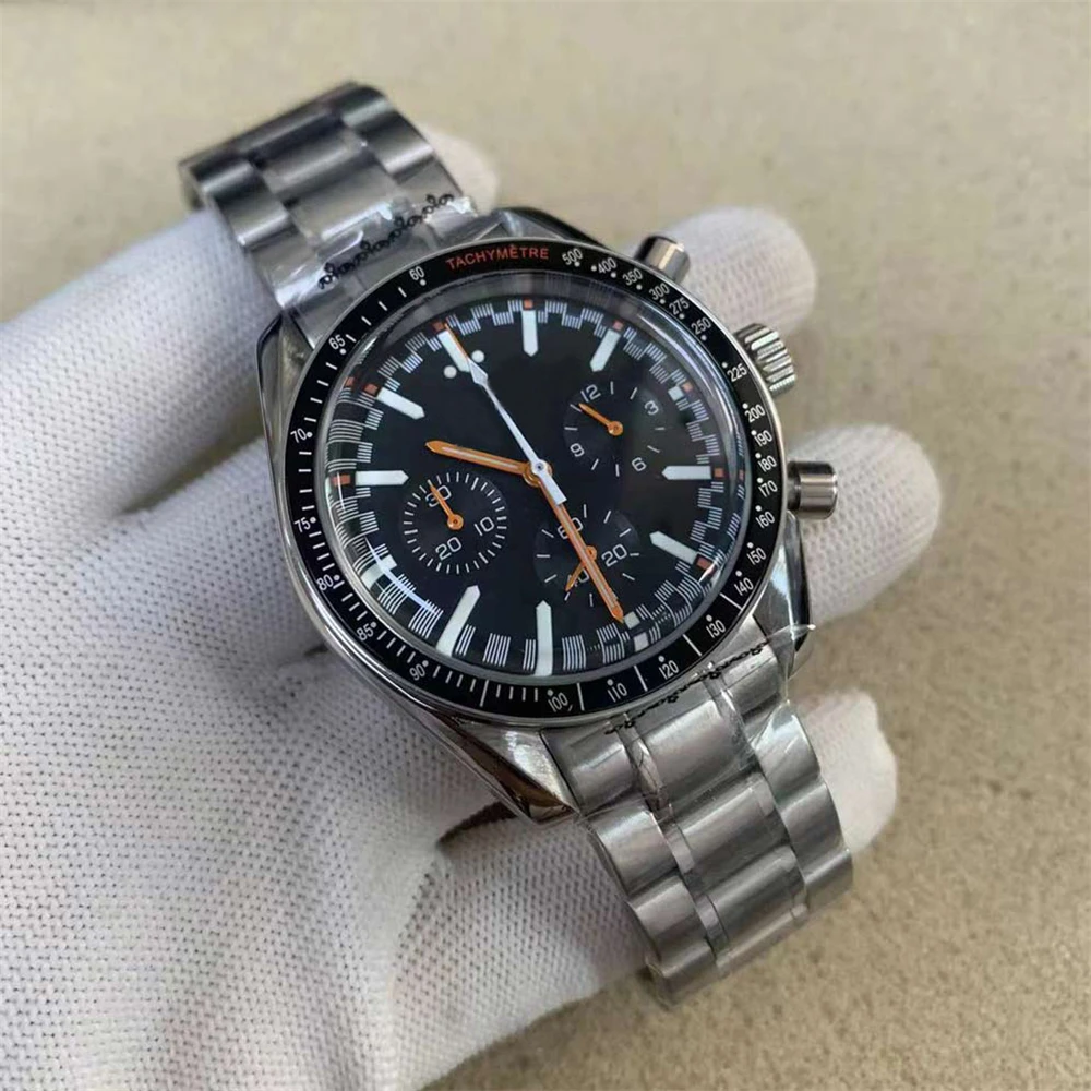 

2023 S-logo Mens Watches Luxury Automatic QuartzChronograph Waterproof Sport Stainless Steel Clock VK63 Watches Relogio masculi