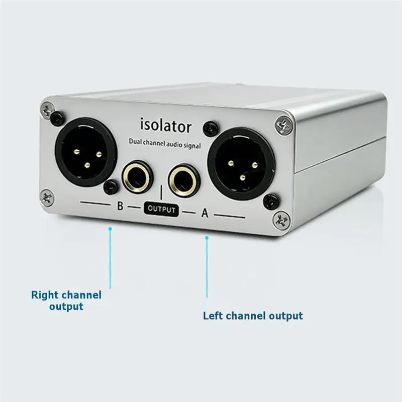 XLR 오디오 아이솔레이터 오디오 노이즈 필터 오디오 아이솔레이터 악기용 밸런스드 임피던스 DI 박스