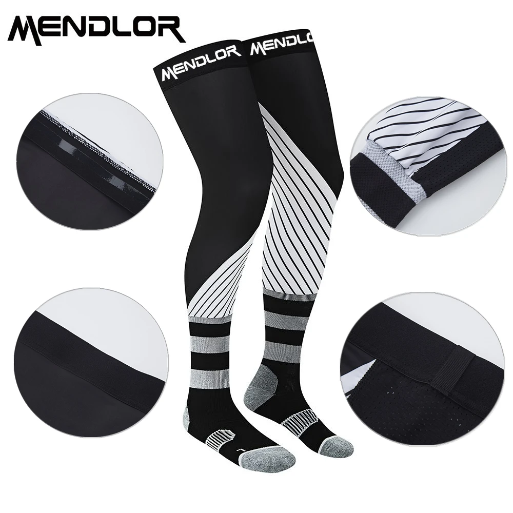 Mendlor Man 오프로드 사이클링 탄성 긴 양말 마운틴 다운힐 자전거 오토바이 스포츠 양말 야외 남성용 긴 양말