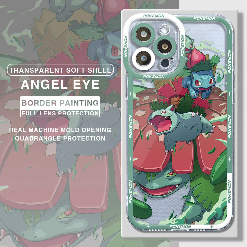 thumbnail image 1 of Pikachu Pokemon Ganger Soft Case For Apple iPhone 11 13 Pro Max 14 15Plus 12 Mini 7 8 X XS XR 6 6S SE Clear Silicone Phone Cover, 1 of 5