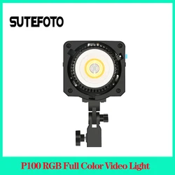 SUTEFOTO P100 Bi-color P100 RGB Full Color 2800-10000K Portable Video Light for Studio Camera Photography with Bowens Mount