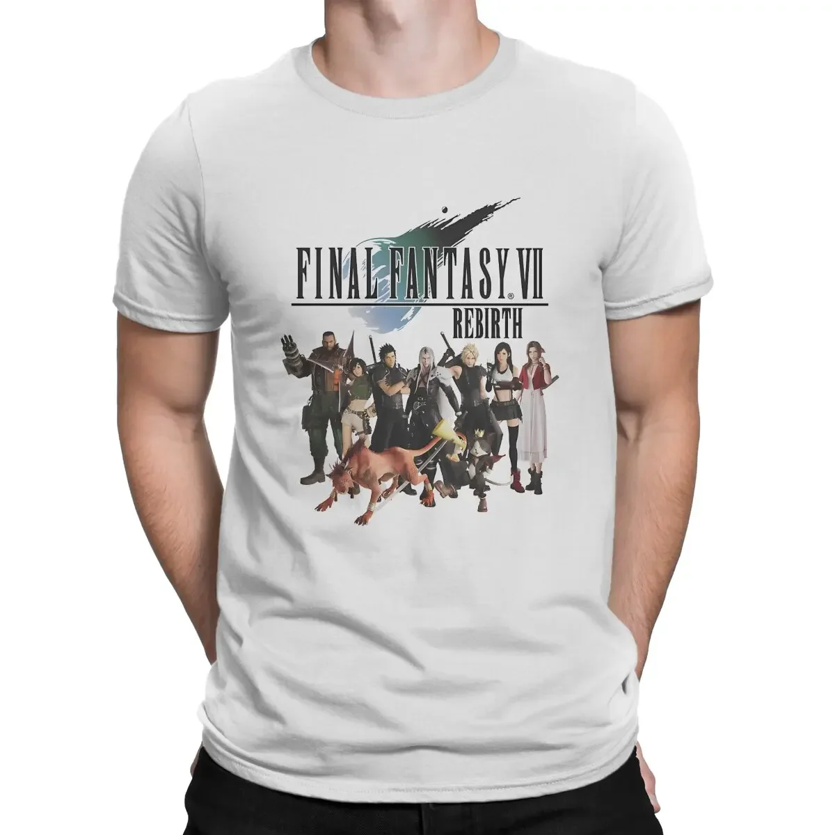 

Men T-Shirt VII Rebirth Characters Group Funny Cotton Tees Short Sleeve Final Fantasy T Shirt O Neck Tops Gift Idea