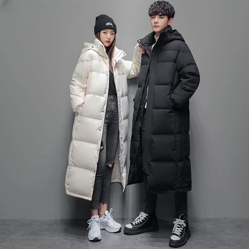 Couple Men and Women Same Style down Jacket Winter 2023 New Long Thickened Coatl Hooded Parka
