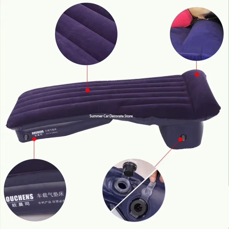 Car Travel Bed Inflatable Flocking Material Both The Frond And Rear Can Used Have Inflate Pump One Set Sleeping Bed Parts 3.5kg