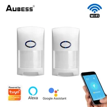 

Aubess Tuya Smart WiFi Infrared Detectors Motion Sensor Human Body Sensor Detector Alarm Compatible With Tuya Smart Life APP