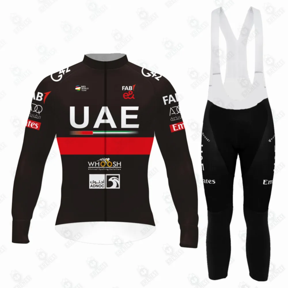 

Team UAE 2024 Bicycle Thin Autumn Long Sleeve Jerseys Men Summer Cycling Jersey Bike Ice Cold Top Shirt Bib Tights Road Uniform