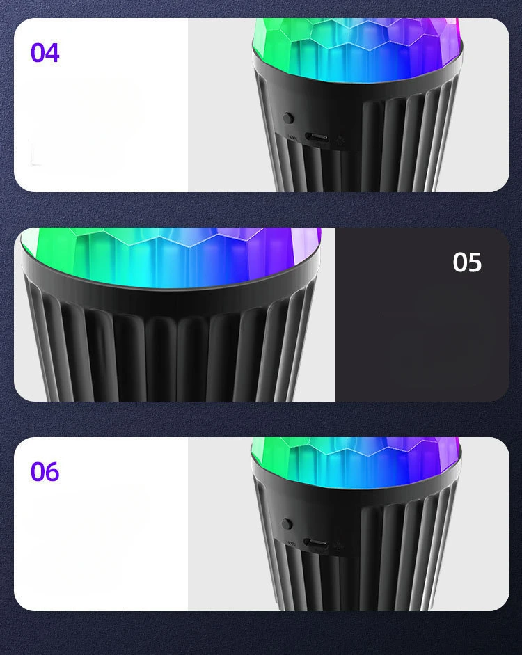 Description Picture 5 of itemCross-border remote control dynamic crystal colorful rotating light vertical grain magic ball flash bar lantern stage ambiance l