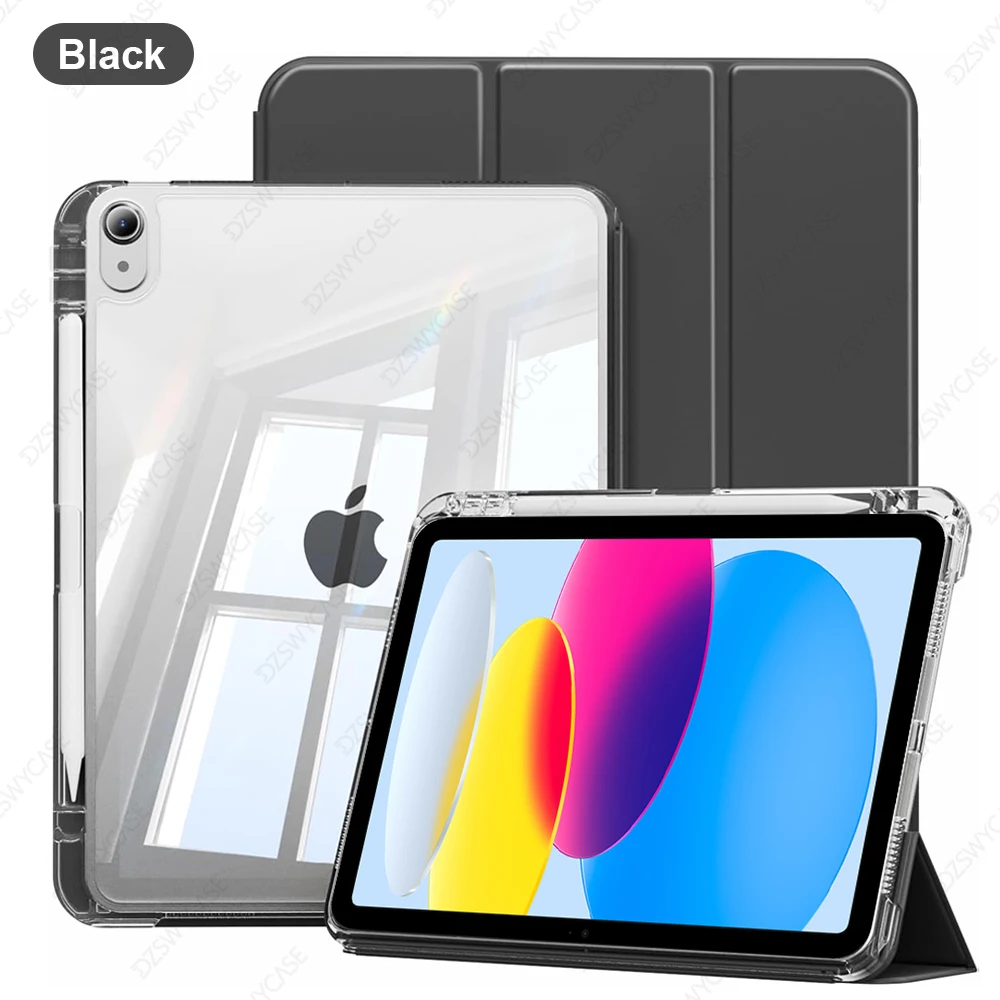 Transparent Tablet Case with Pencil Holder Cover