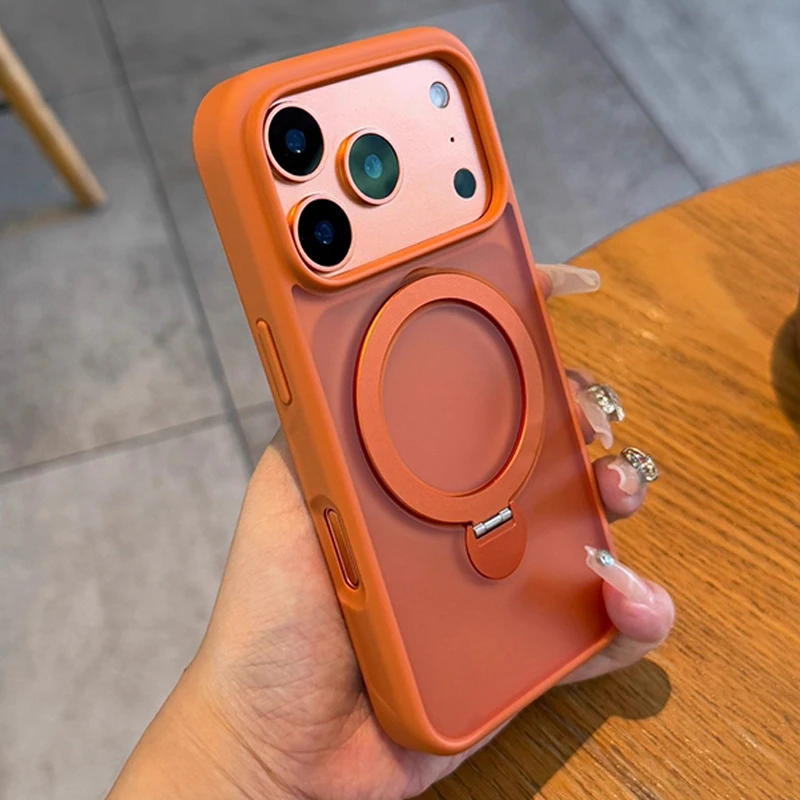 Magnetic Metal Car Mount Ring Phone Case with Bumper Protection