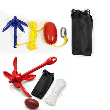 Kit Ancoraggio Pieghevole per Kayak, Accessori per Kayak da Pesca, Canoe, Moto d'Acqua, SUP, Paddle Board, Ancora per Piccole Imbarcazioni