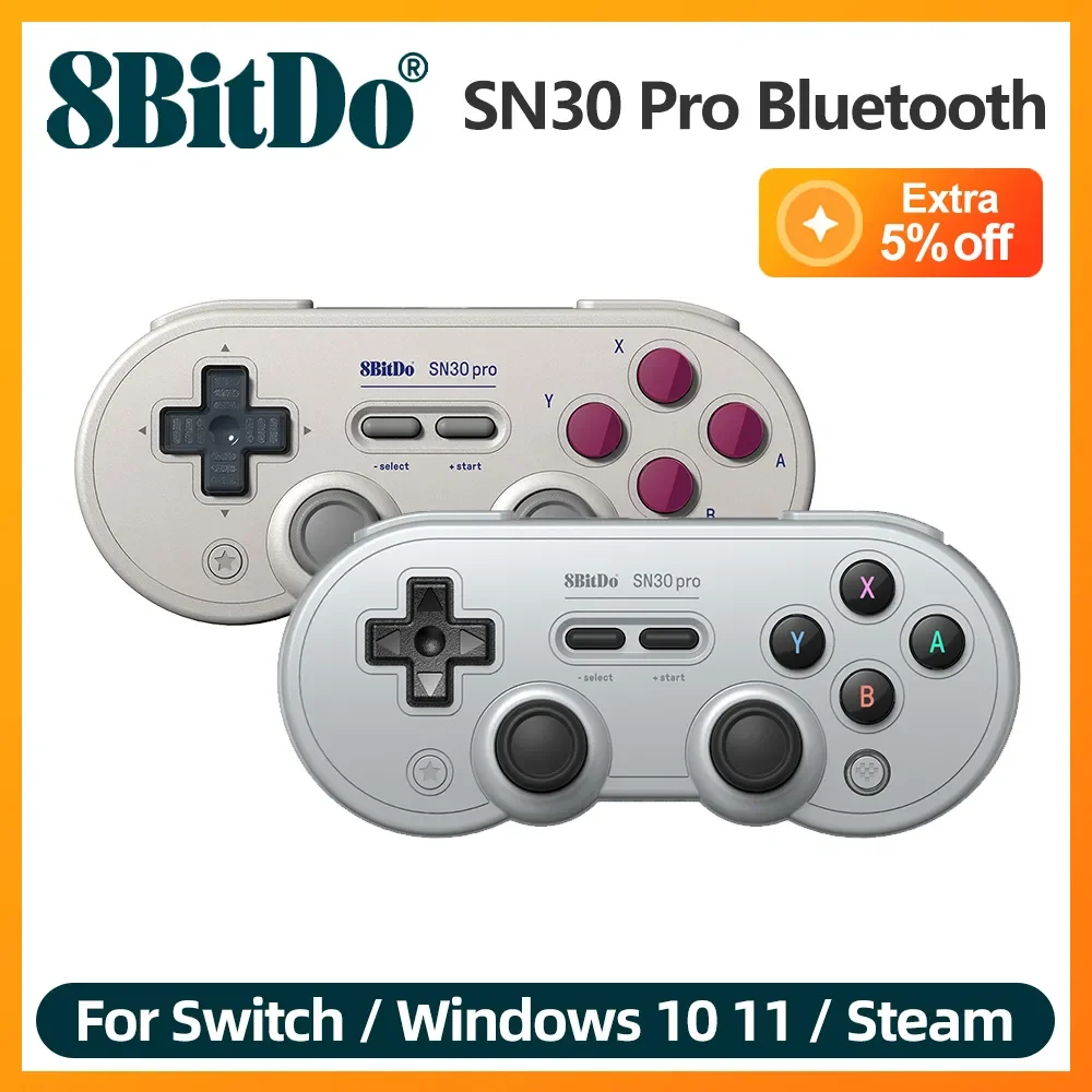 

8BitDo SN30 Pro Bluetooth Controller Gamepad for Nintendo Switch Ultimate Software on PC Wired USB Adjustable Hair Trigger