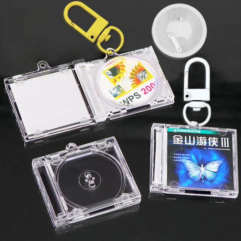 NFC 주변 기념 앨범 DIY 배낭 매달려 장식에 대 한 빈 미니 CD 케이스 키 체인 펜 던 트