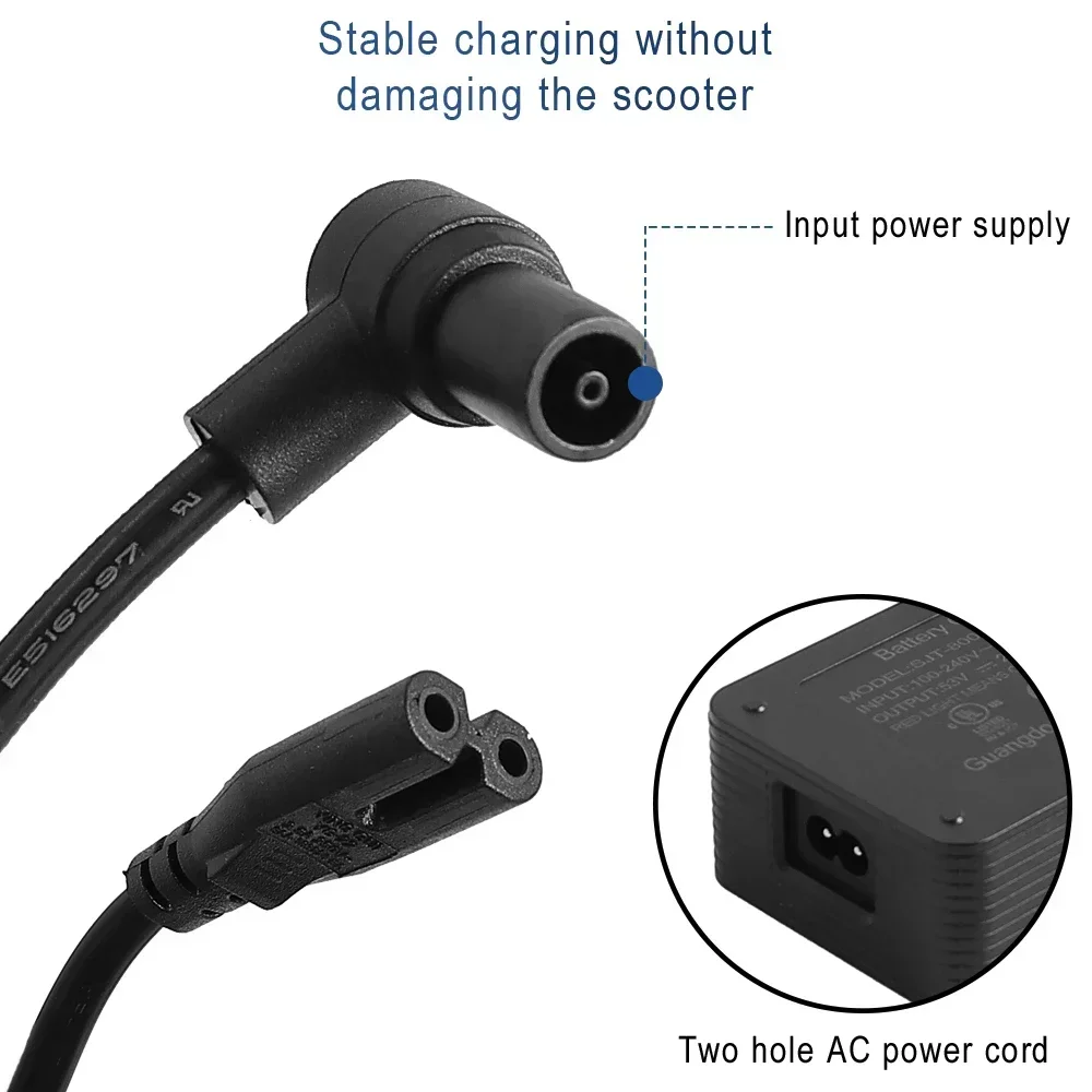 High-Performance Electric Scooter Charger - 53V 2.3A Power Adapter Accessory