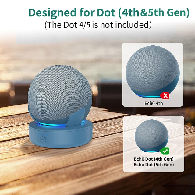 PlusAcc – Base de batterie Portable Rechargeable pour Echo Dot, support de  4e et 5e génération, batterie externe pour Alexa Dot 5, chargeur de  haut-parleur - AliExpress