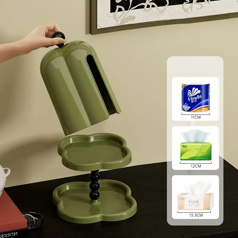 1/2Pcs Creative Retro Plastic Tissue Box Holder With Lid Desktop Organizer For Household Living Room Storage Dustproof Paper Box