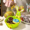 Creative Easter Display Bowls 16*7.5cm Lovely Rabbit Shaped Snacks Storage Tray for Festival Parties Tabletop Decoration 3