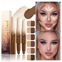 Bâton de Contour à Double extrémité, crème imperméable à couverture complète, correcteur d'ombre, finition naturelle pour tous les tons de peau 1