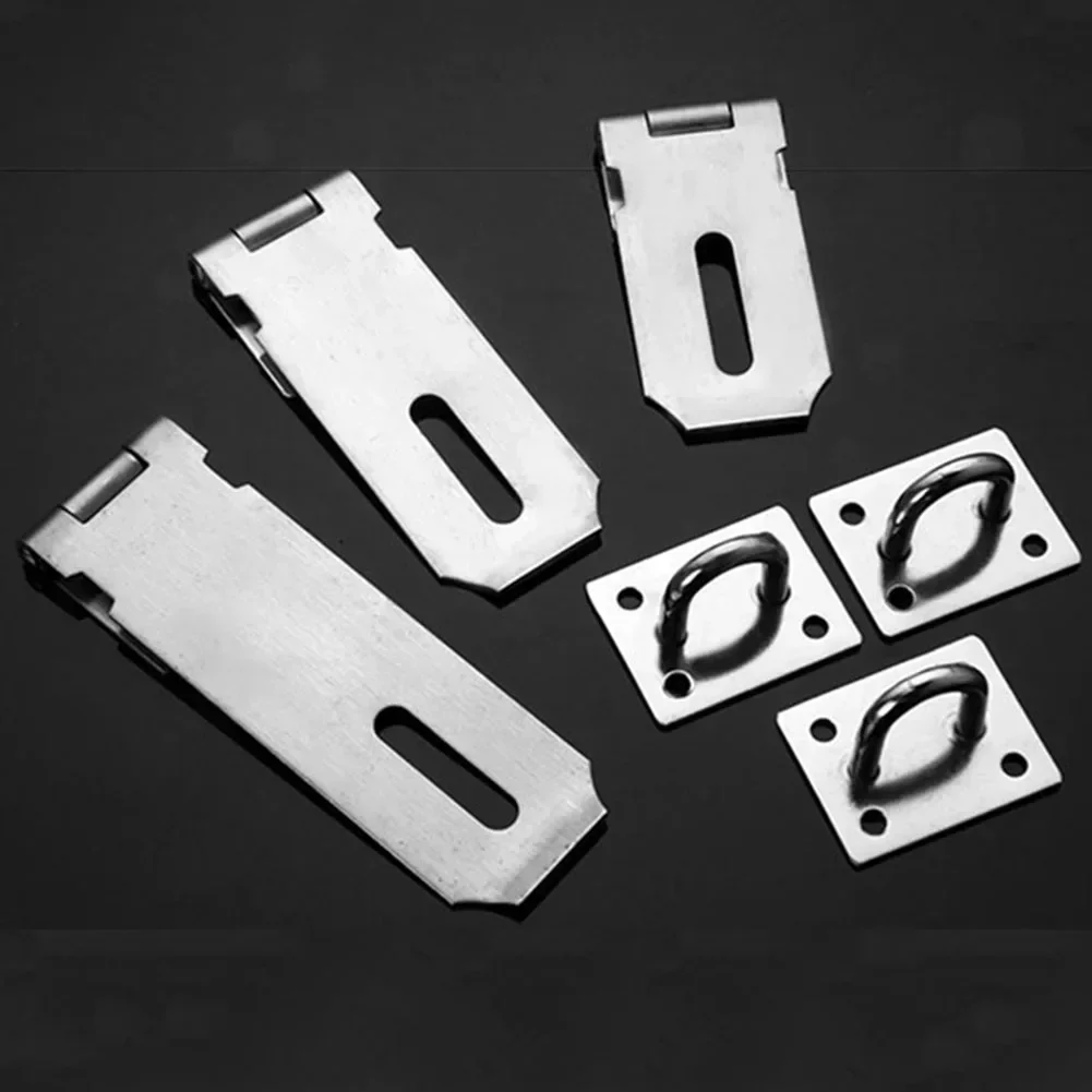 Shed Door Latch Right Angle Stainless Steel Padlock Hasp Lock Home Security Bolt Tool door latch door lock latch