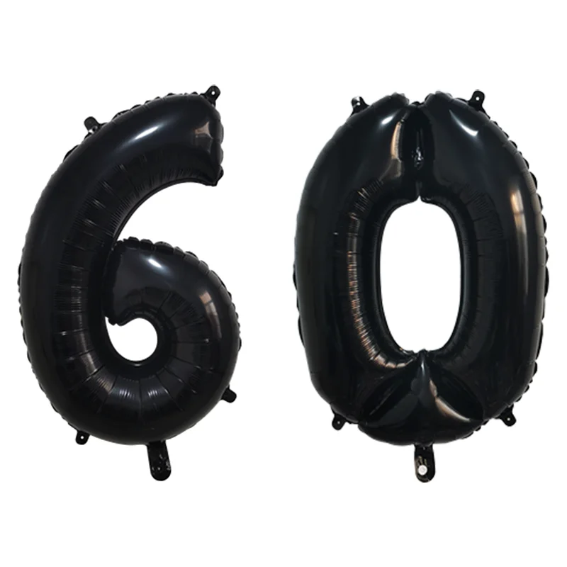 thumbnail image 1 of 2 globos de helio de aluminio dorados, plateados y negros de 32 pulgadas con números 16, 18, 30, 40, 50, 60, 70, 80 y 90, suministros de decoración para fiestas de feliz cumpleaños, 1 of 5