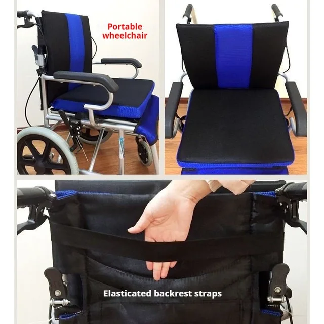 Polymères de siège de fauteuil roulant respirant, oreiller de posture de patient d'aîné, dossier de coussin, degré de glissement, universel 5