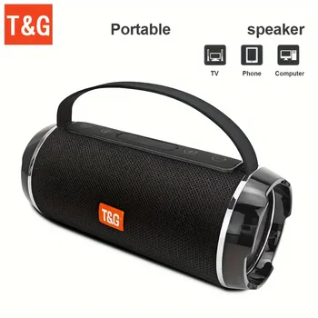 TG116C Outdoor Portable Upright Wireless Compatible Speaker, Cute Little Cube Speaker Music player, Support USB/ TF/ FM Radio Mu