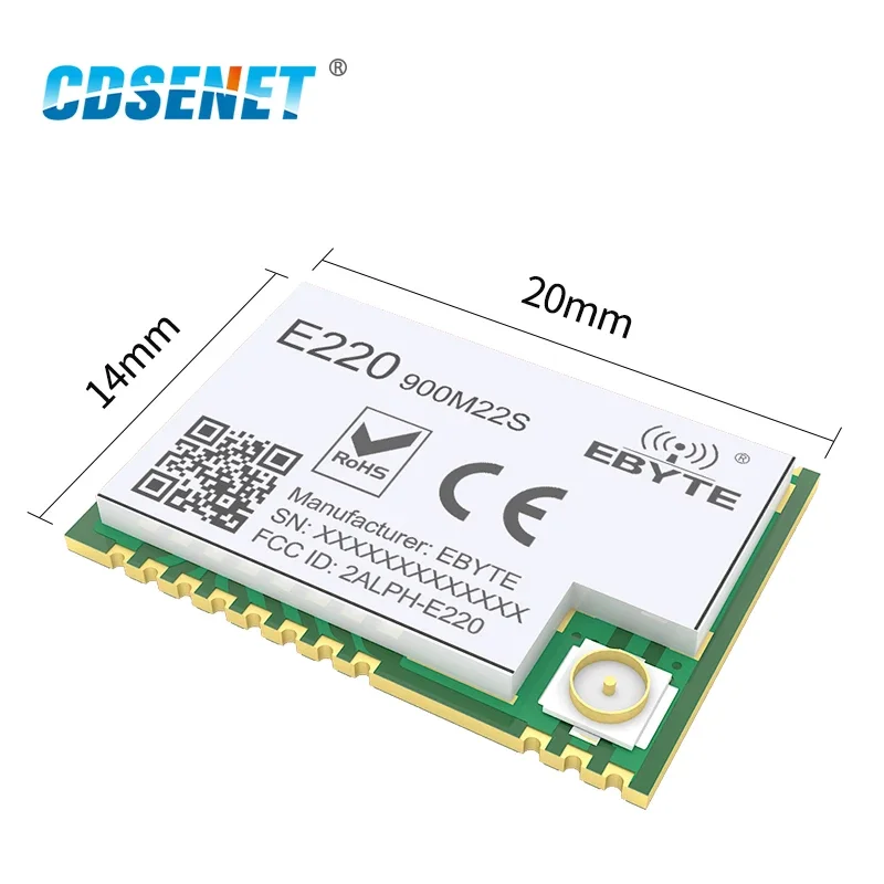LoRa 무선 모듈, 장거리 E220-900M22S CESENET RF 리시버 송신기, PA + LNA IPEX 안테나, 868Mhz, 915Mhz, LLCC68, 22dBm, 6km