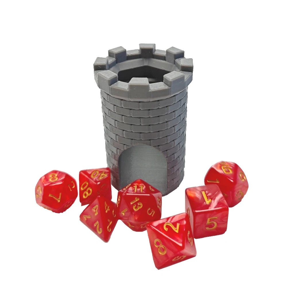 portable mini dice tower table game accessories run group props script DND COC board game tool