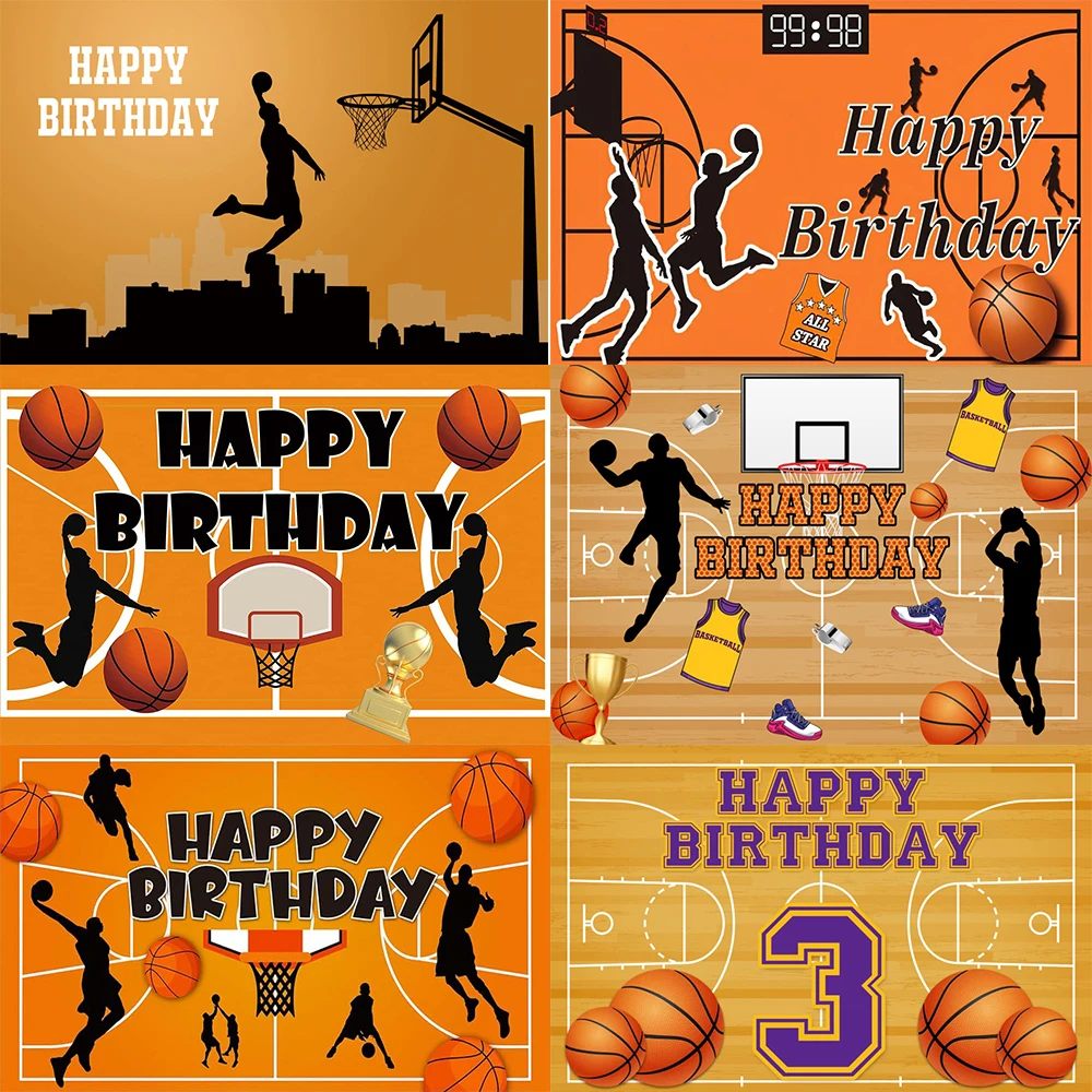 Basketball Themed Background Cloth Photo Shooting Background Basketball Boy Birthday Party Decoration Photography Background