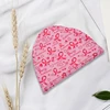 Breast Cancers Awareness Elastic Skull Hat Ribbon Printed Pattern Caps for Women 5