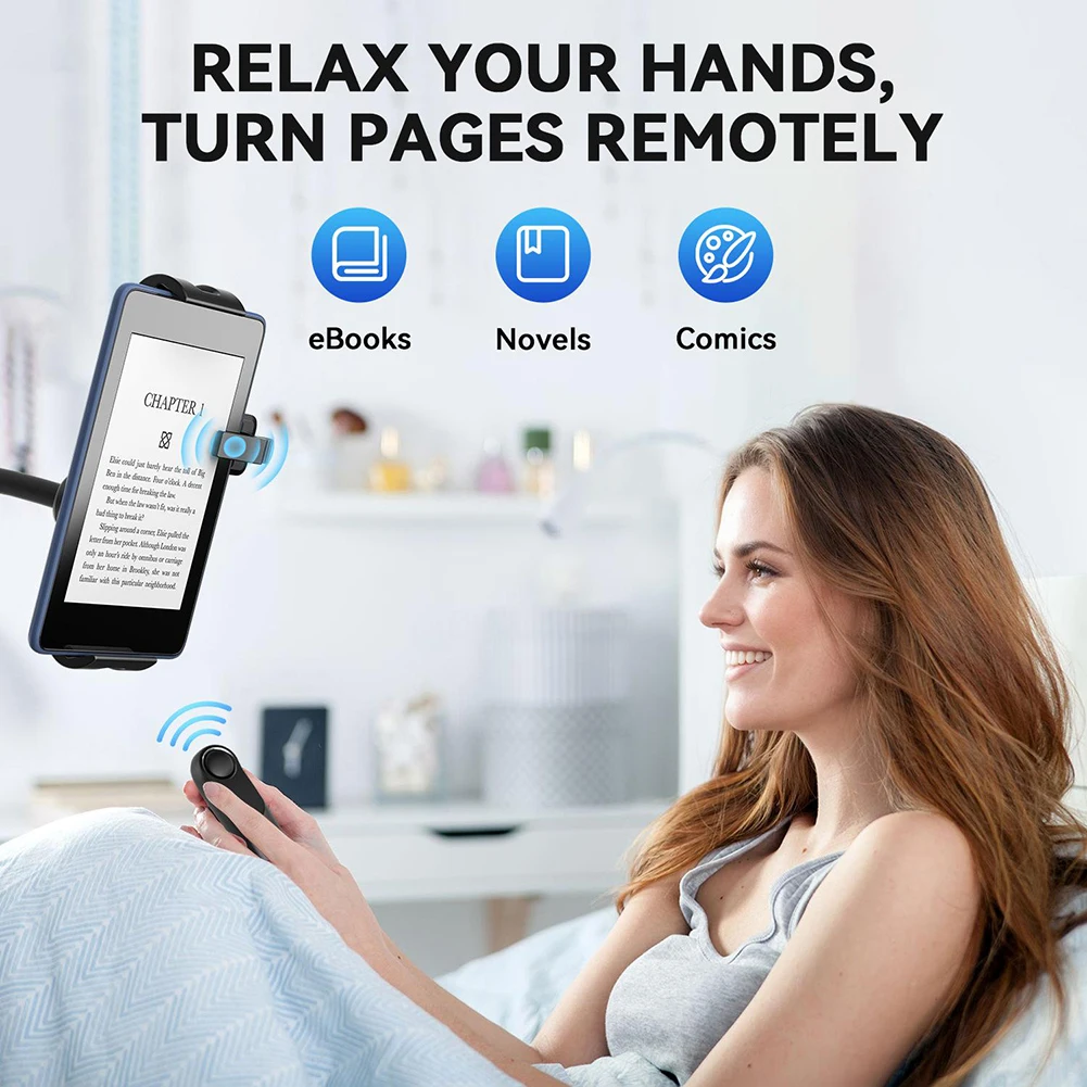 RF Remote Control Page Turner Auto Clicker Extenders Remote Trigger Hands Free Camera Shutter for Kindle Paperwhite eReaders