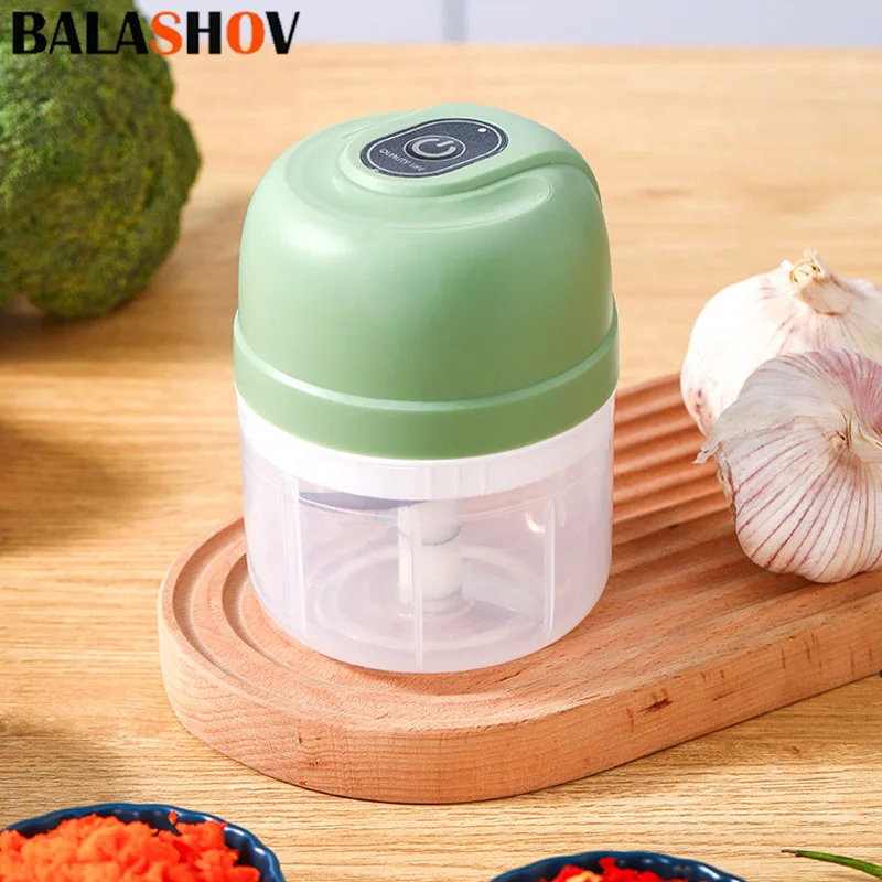 Electric Food Chopper Multi-Functional Meat Grinder Garlic Crusher Vegetable Chopper 100/250ml Mini USB Wireless Masher Machine garlic chopper food mixer