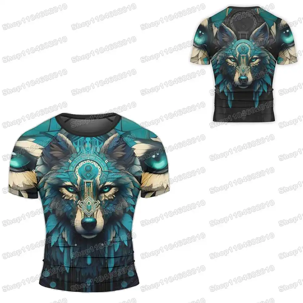 7 번째 여름 새로 러닝 러쉬 가드 서핑 저지 비치 셔츠 수영복 다이빙 체육관 반바지 MMA BJJ Men Jiu Jitsu Fitness Sets