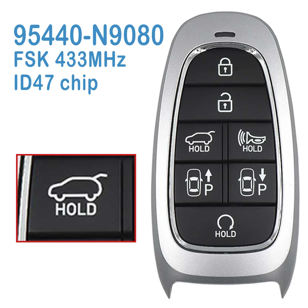 

Смарт-пульт дистанционного управления для Hyundai Tucson 433 2021, 2022 МГц, 6 + 1B FSK