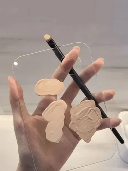 1/2 Pezzi Spatola per Palette Trucco in Acrilico, per Fondotinta Liquido, Ombretto, Miscelazione di Creme e Pigmenti, Strumenti Manuali per Nail Art e Cosmetica