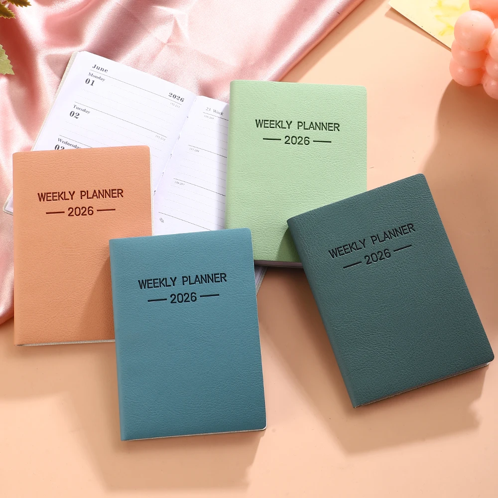 A7 Compact Morandi Color PU Cover Daily Planner - 2026 Edition