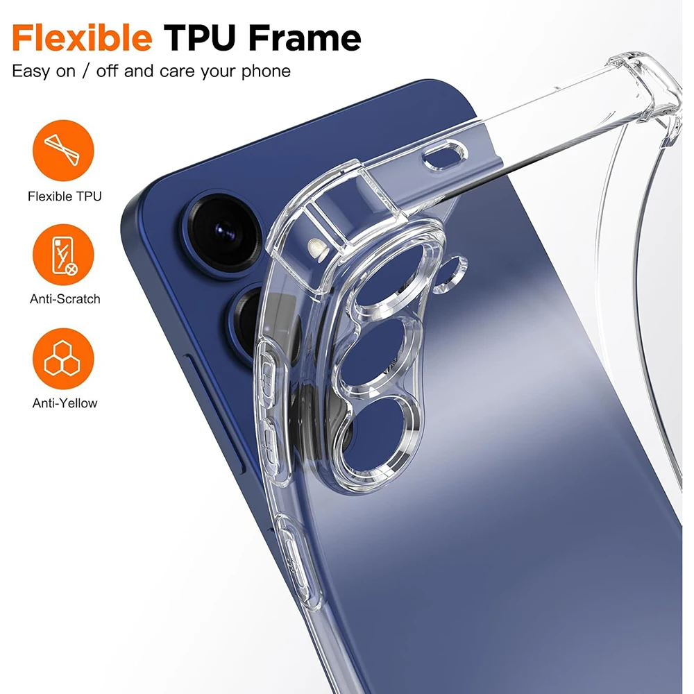 Shockproof Ultra Thin Clear Silicone Phone Case - Soft Protective Cover