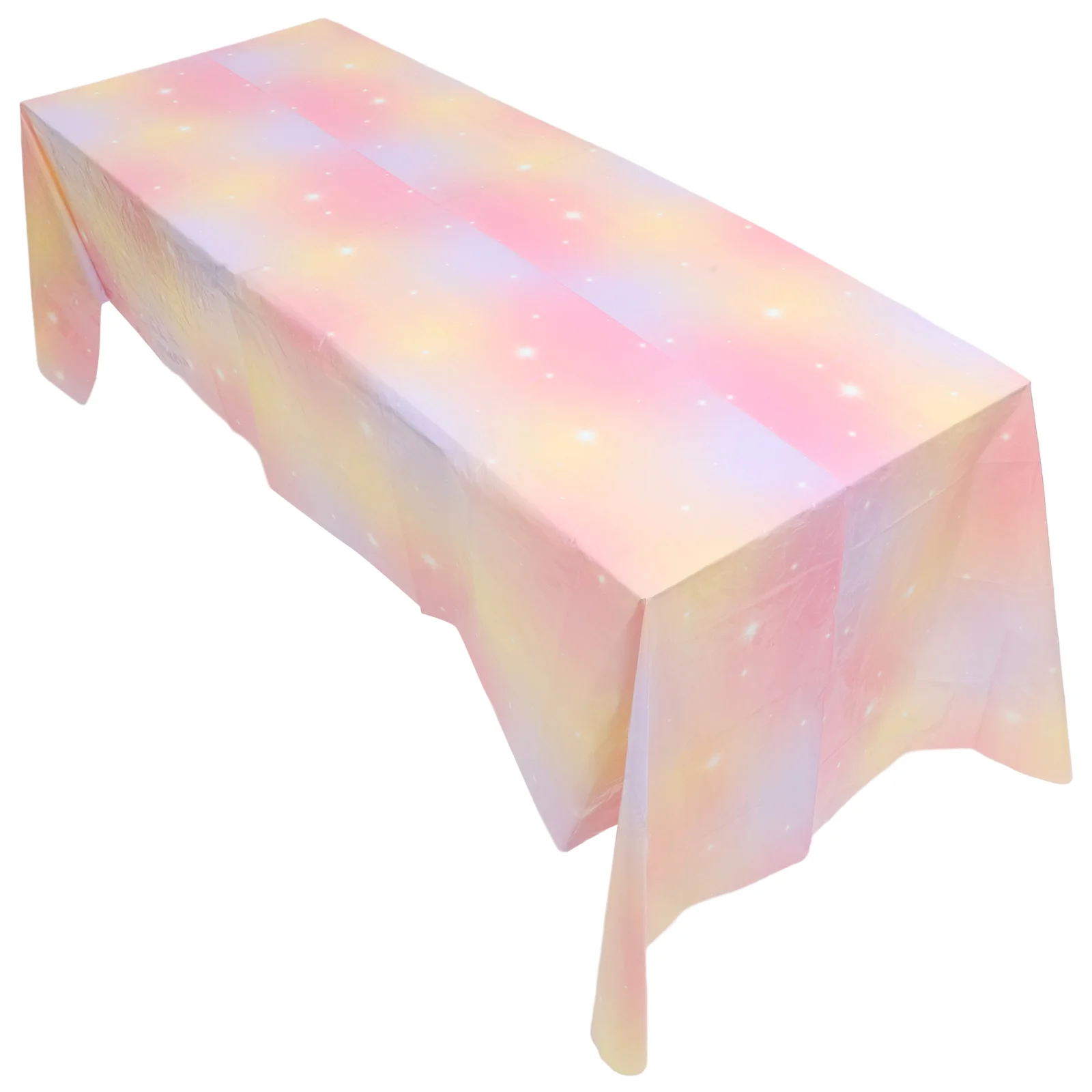 

Gradient Rainbow Tablecloth Kids Birthday Rectangular Plastic Tablecloths Foldable Decorative Skirt Party Christmas