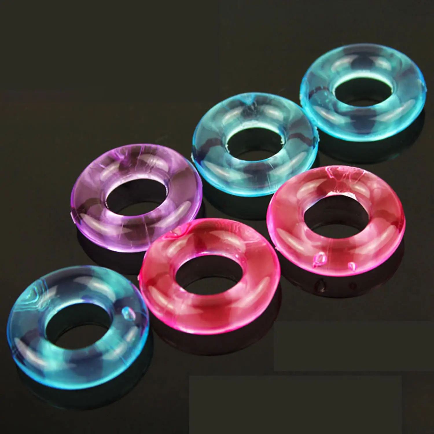 10PCS Doughnuts Rings TPE Silicone Durable Ring Adult Men Ejaculation Delay Enlargement Toys for Male Sex_voghion.com