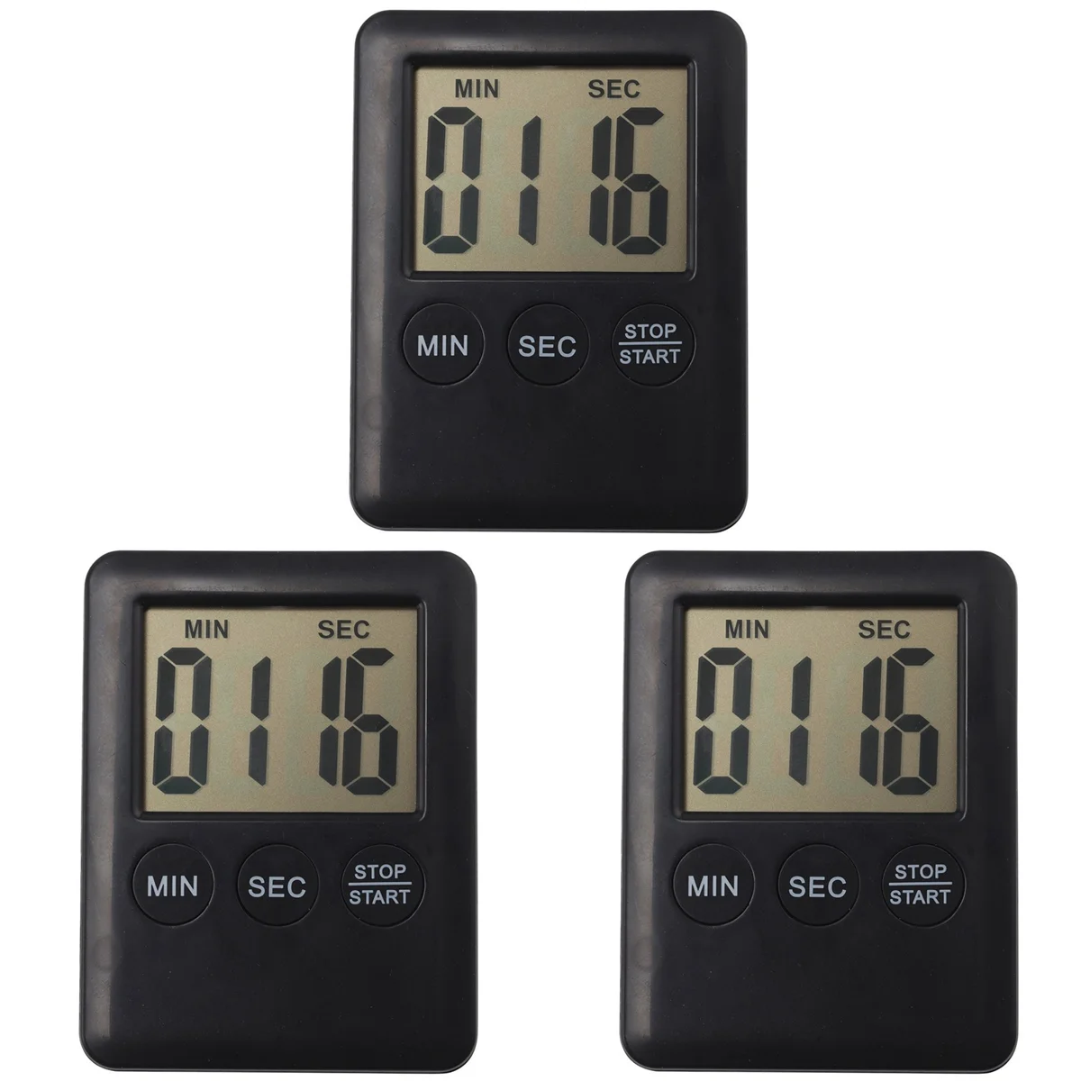

3X Kitchen Timer, Timer with Egg and Magnet