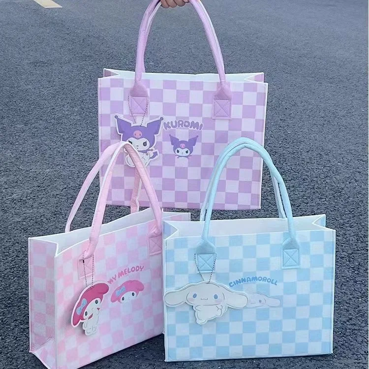 

New large handbag Sanrio kuromi My Melody girl cute cartoon large capacity storage bag fashion shopping bag mom bag kawaii gift