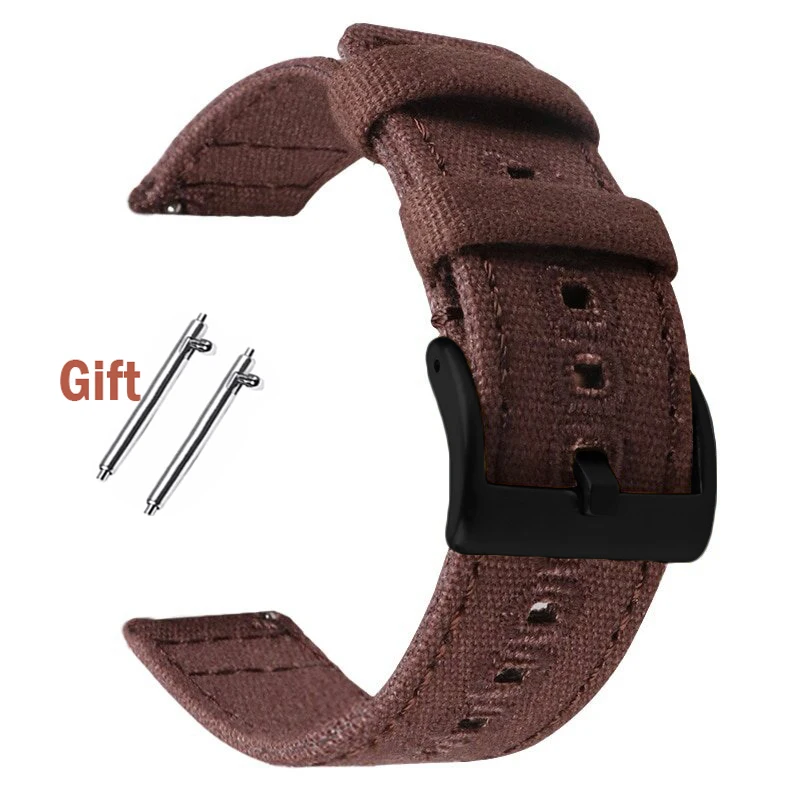 Braided Canvas Quick Release Watch Band Strap