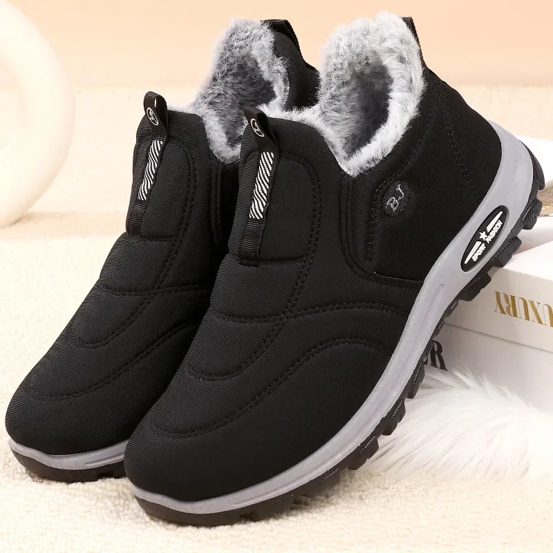 Neue Winter Schnee Stiefel Outdoor wildleder anti slip schuhe Männer Casual Warme Pelz Stiefel Bequeme ältere baumwolle schuhe Zapatos Hombre