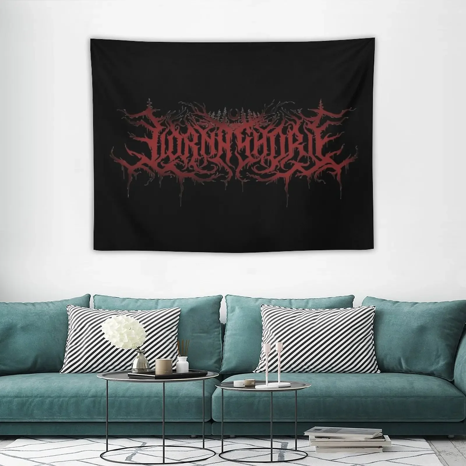 Lorna shore in red Tapestry Room Decorator Tapestry