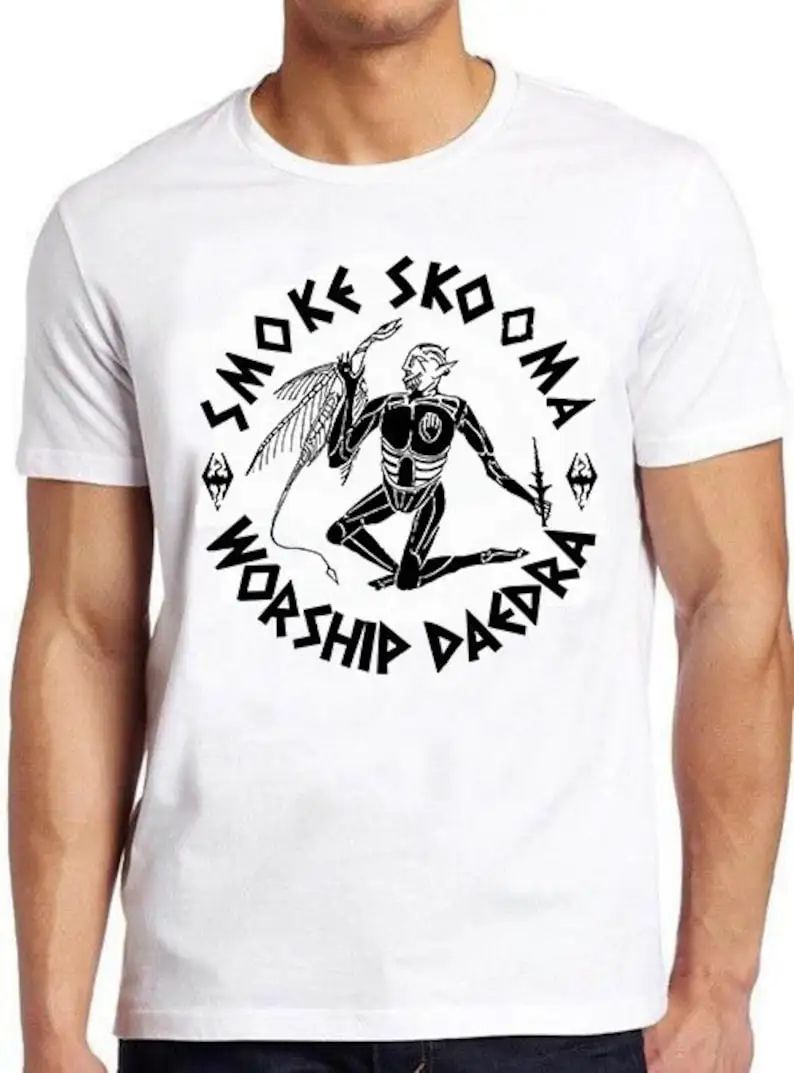 Дым скеома поклонение Daedra геймер сердцебиение видео игры компьютер Киберспорт игровой мем подарок футболка культовый фильм футболка 874
