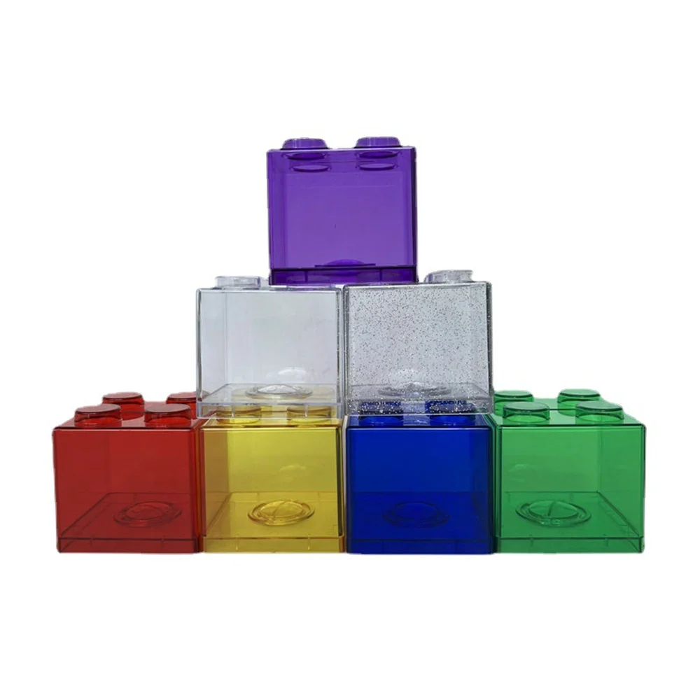 Piggy Bank Money Box Transparent Plastic Blocks Moneybox Piggy Bank For Kids Coin Storage Case Money Box For Children Saving Box