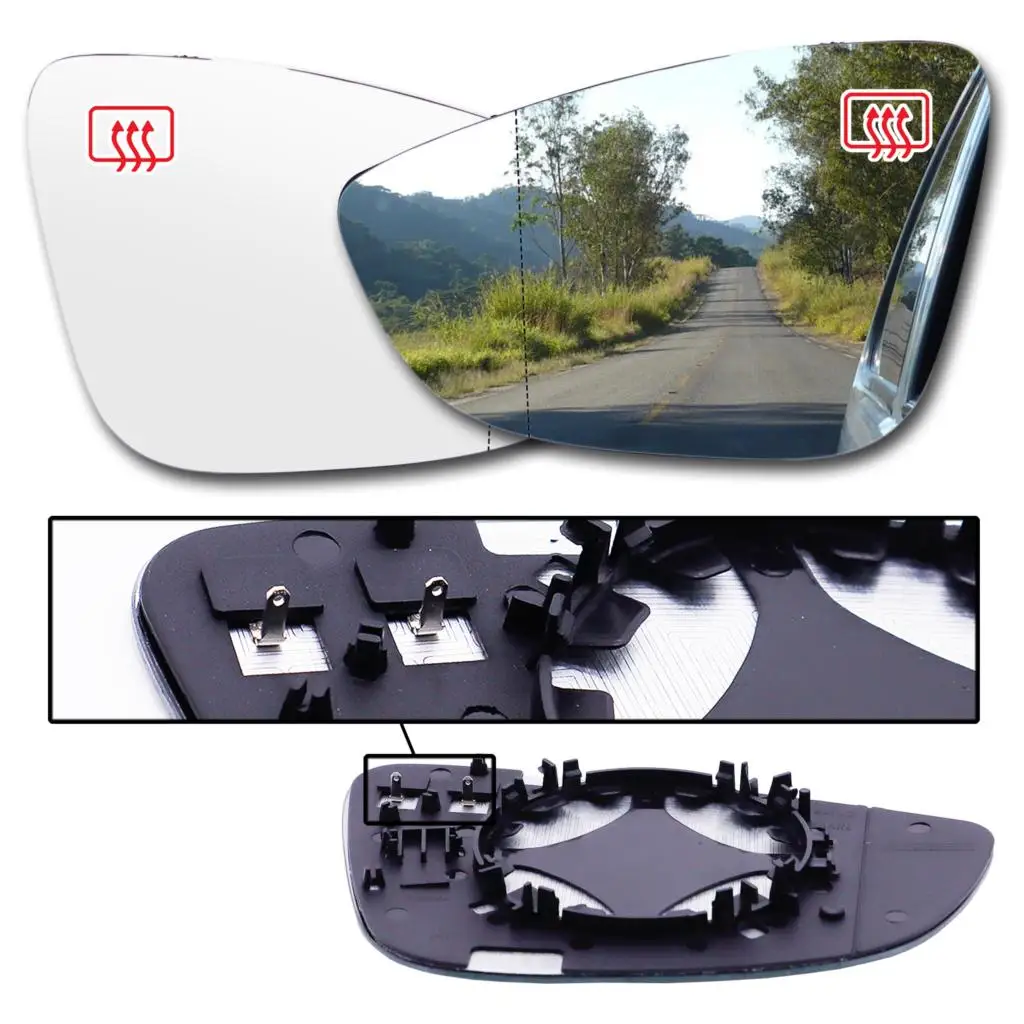 For VW Volkswagen Passat B7 2010-2015 CC EOS Jetta MK6 Beetle Scirocco 2008-2018 Side Wing Mirror Glass Heated Convex Wide Angle